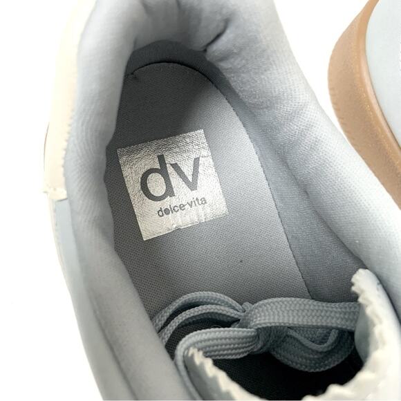 Dolce Vita Russo Platform Sneakers Blue White Tan Shoes Size 7.5 Women's NEW - Picture 6 of 13